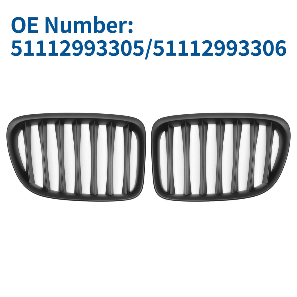 Pair Front Upper Bumper Grille Grill Signal Slat for BMW X1 E84 (2009–2015)
