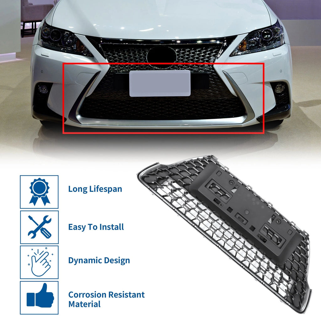 Front Lower Bumper Grille Grill Replacement for Lexus CT200h 2011–2017