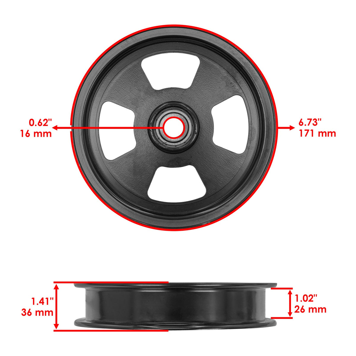 Deck Idler Pulley 72 Inch Heavy Duty for Hustler Super Z RD Super Z (2000–2021)