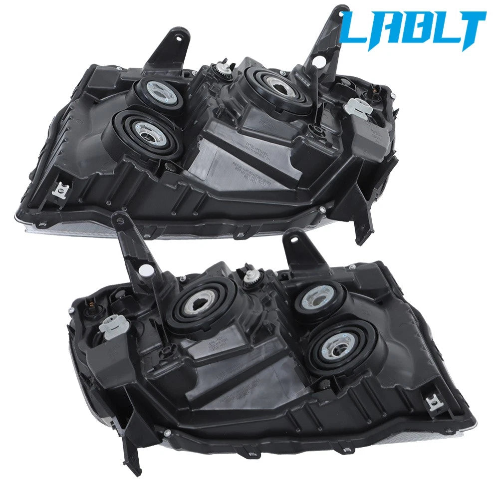 Set of 2 Black Headlights for Honda Pilot (2009–2011)