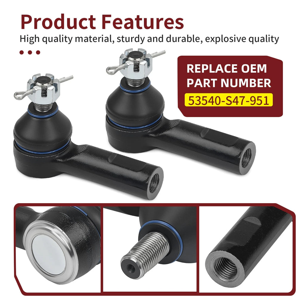 Tie Rod End Kit for Honda Pioneer 700 700-4 SXS700M2/M4 (2014–2024) 53540-S47-951