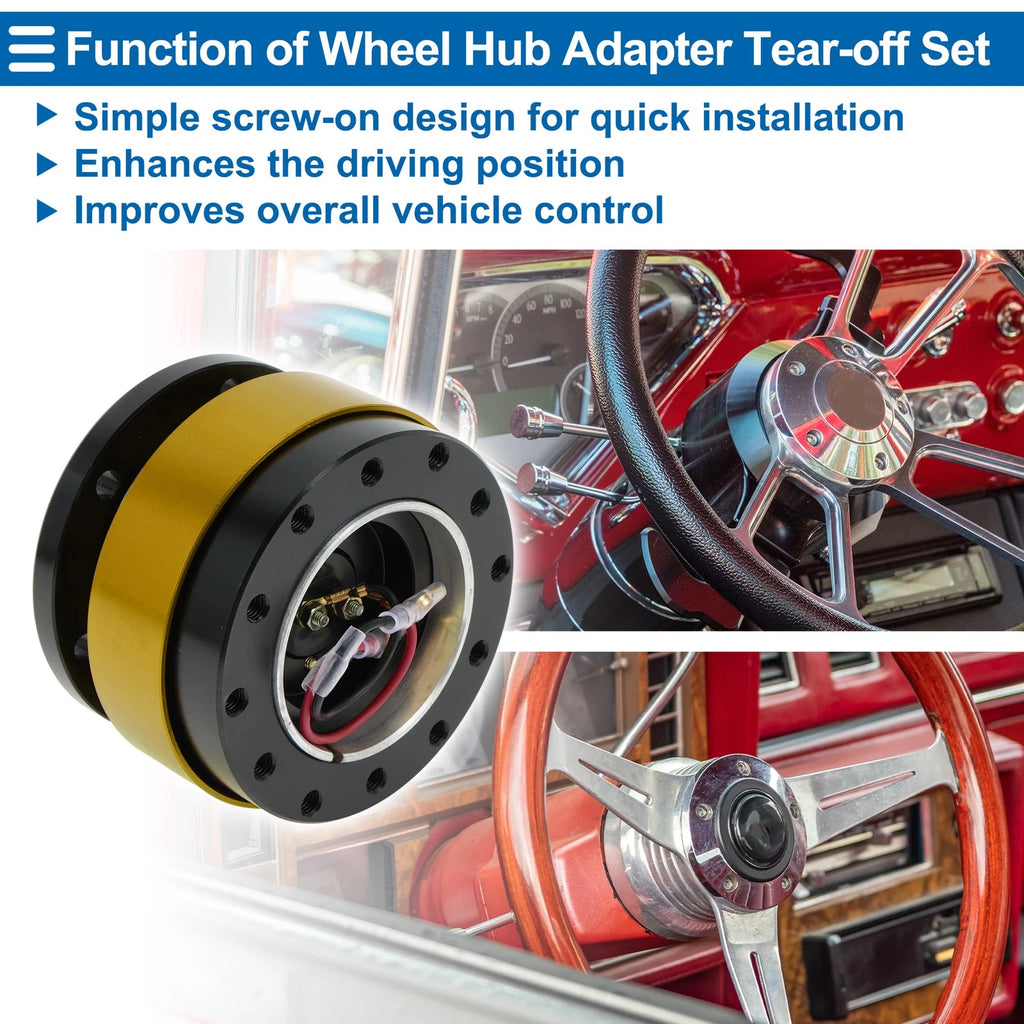 Steering Wheel Quick Release Hub Adapter for Universal 12 Hole Wheels