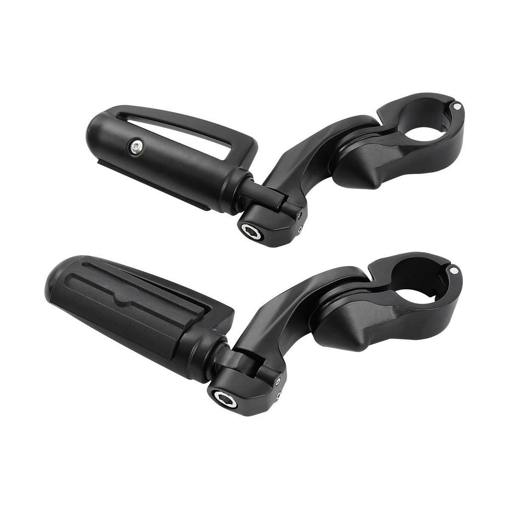 Matte Black 32mm Short Angled Highway Bar Engine Guard Pegs for