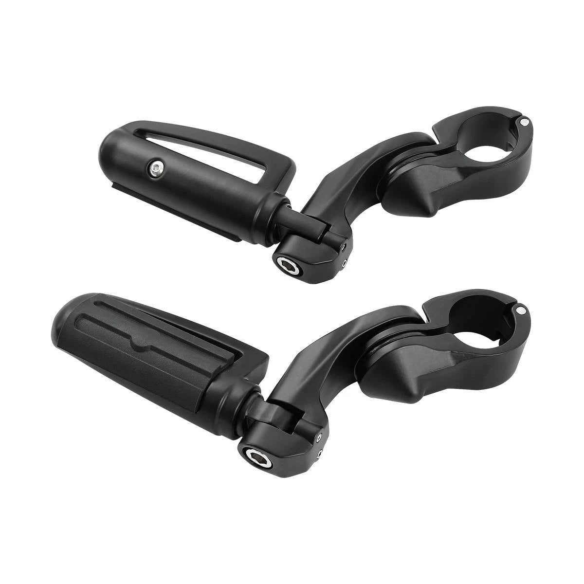 Matte Black 32mm Short Angled Highway Bar Engine Guard Pegs for