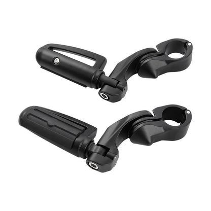 Matte Black 32mm Short Angled Highway Bar Engine Guard Pegs for