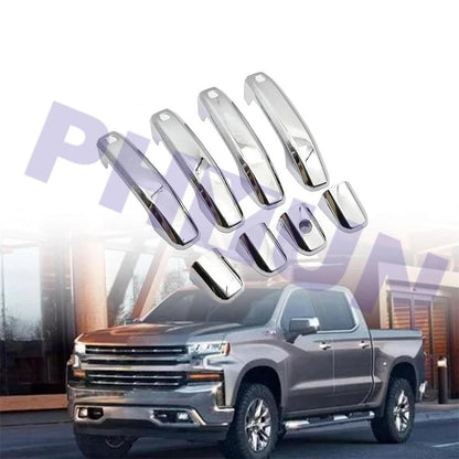 Set of 4 Chrome Plastic Door Handle Covers for GMC Sierra 1500 (2020–2021)