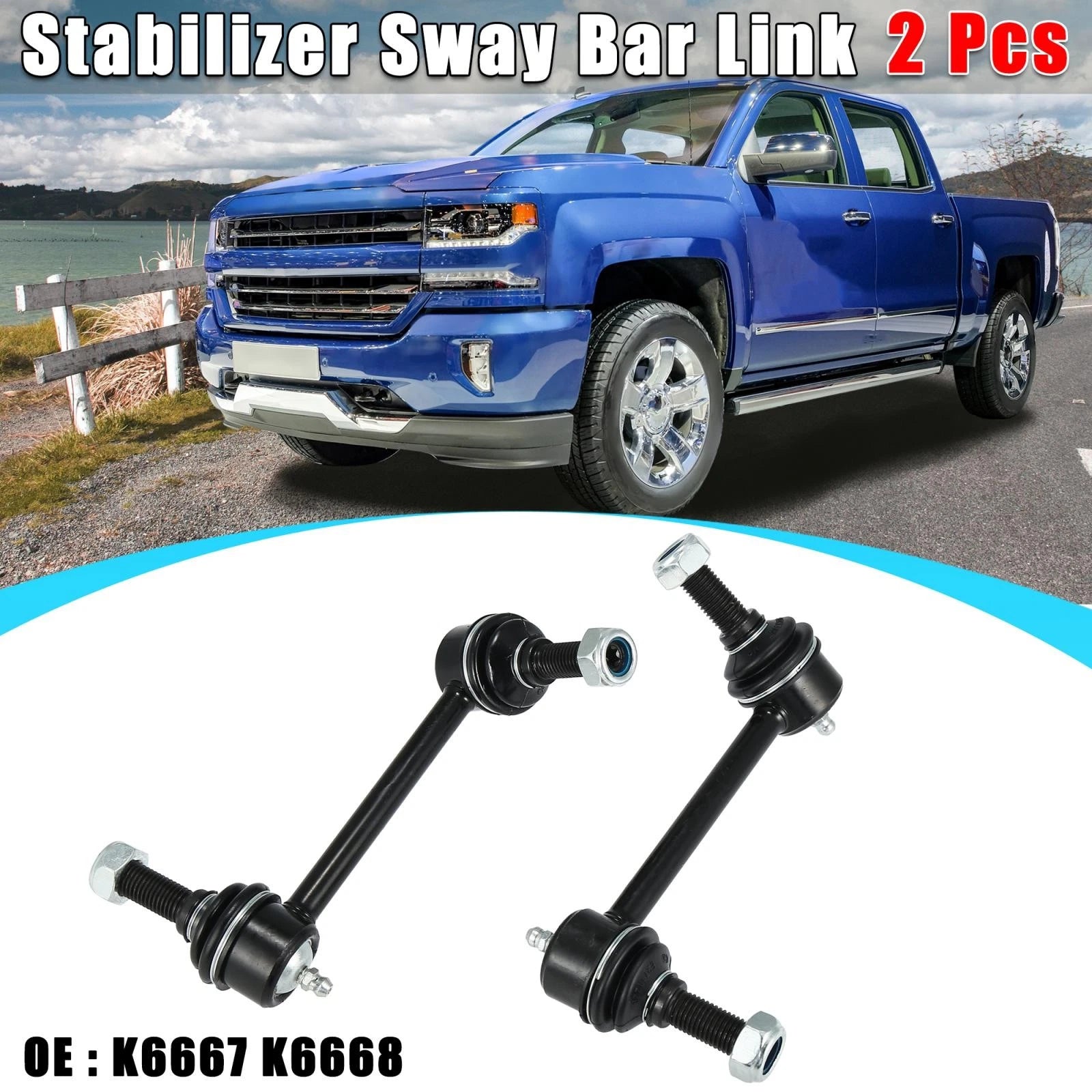 2pcs Rear Suspension Sway Bar End Link Replacement for Chevrolet Trailblazer (2002–2009)