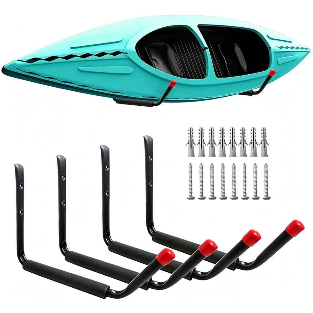 Set of 2 Wall Storage Hooks for Kayak Surfboard Canoe Ladders Skis