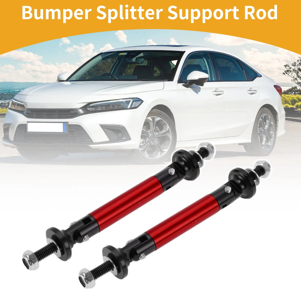 2X Adjustable Front Bumper Lip Splitter Strut Support Bars for Universal