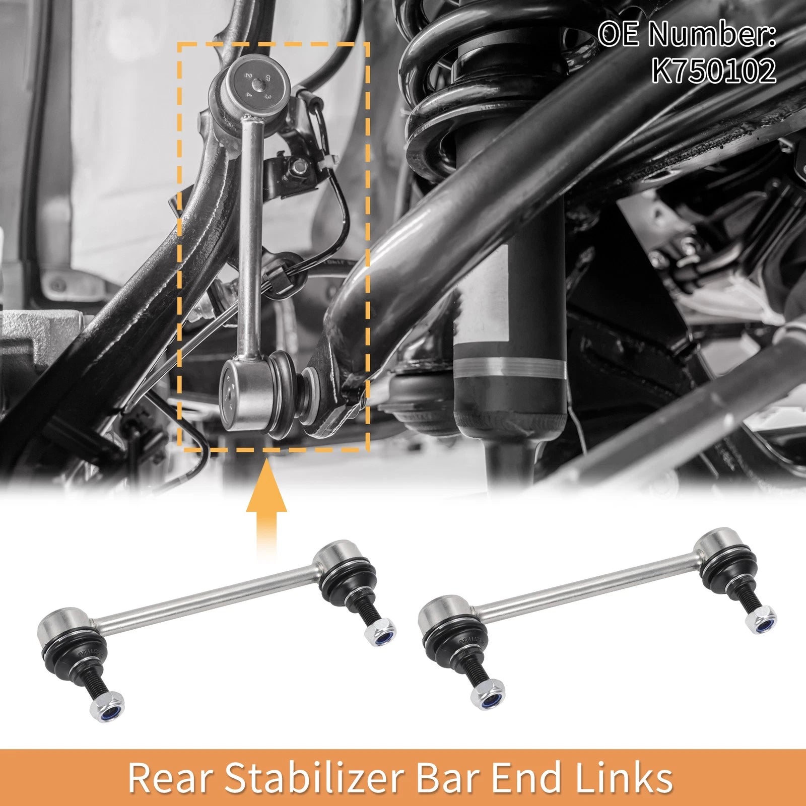 2pcs Rear Stabiliser Sway Bar Link Replacement for Hyundai Elantra (2007–2010)