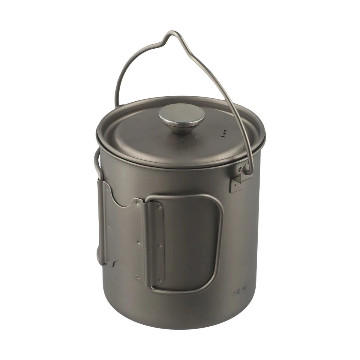 Foldable Handle Titanium Coffee Cup 750ml for Travel and Camping