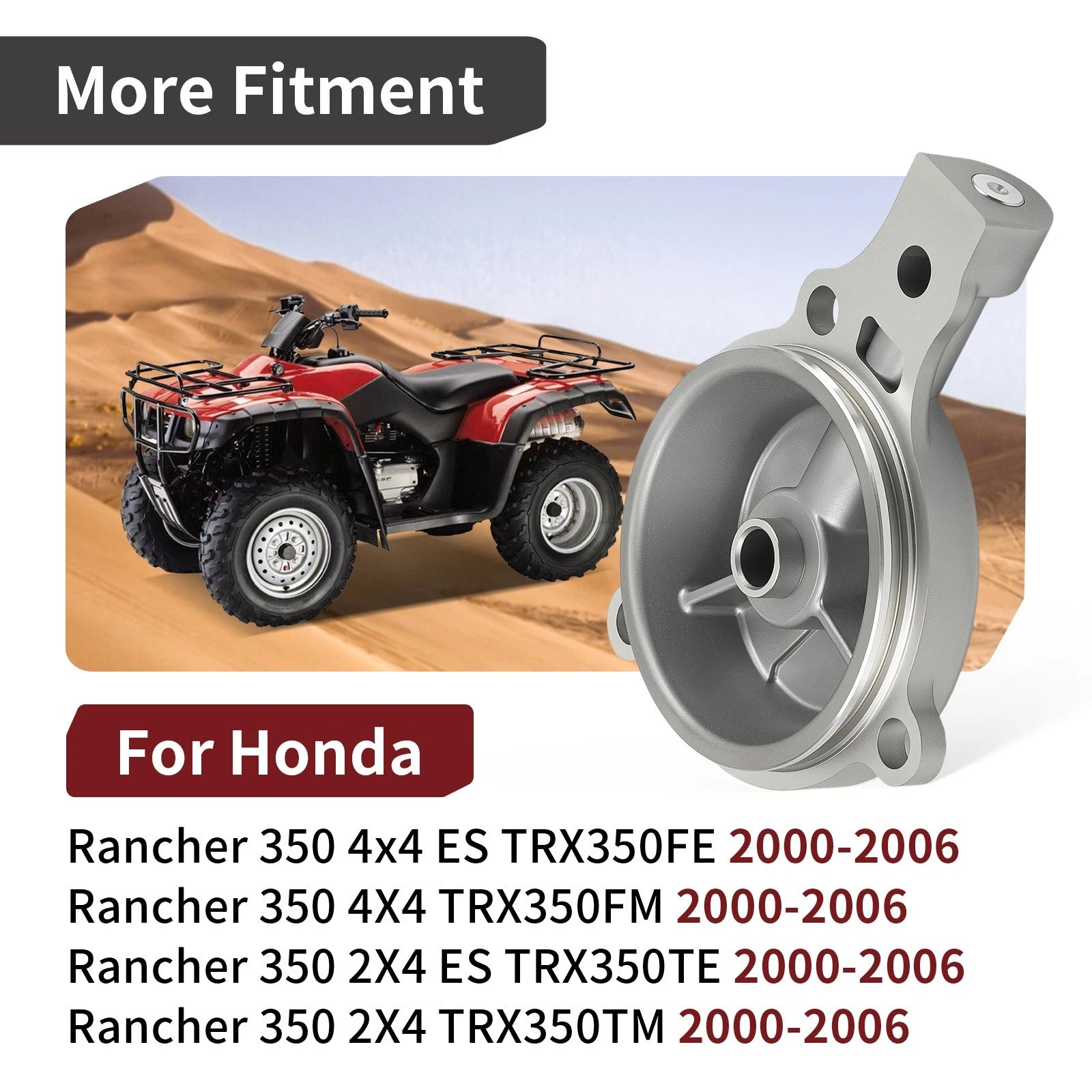 Oil Filter Cover w/ Spring O-Ring for Honda Rancher 350 TRX350TM (2000–2006)