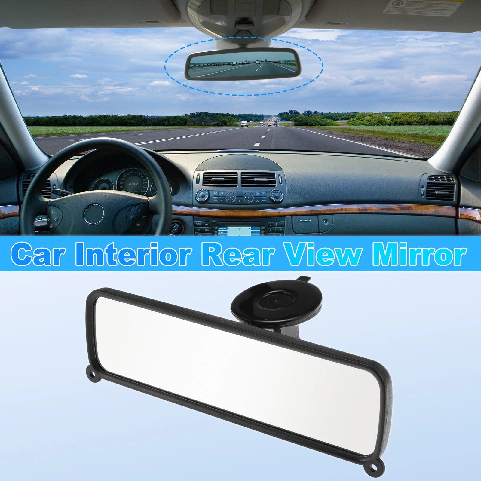 Interior Rearview Mirror Suction Cup for Universal Fit (9.45x2.76)