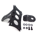 HTT Motorcycle Side Mount License Plate for Custom Bikes (Black)
