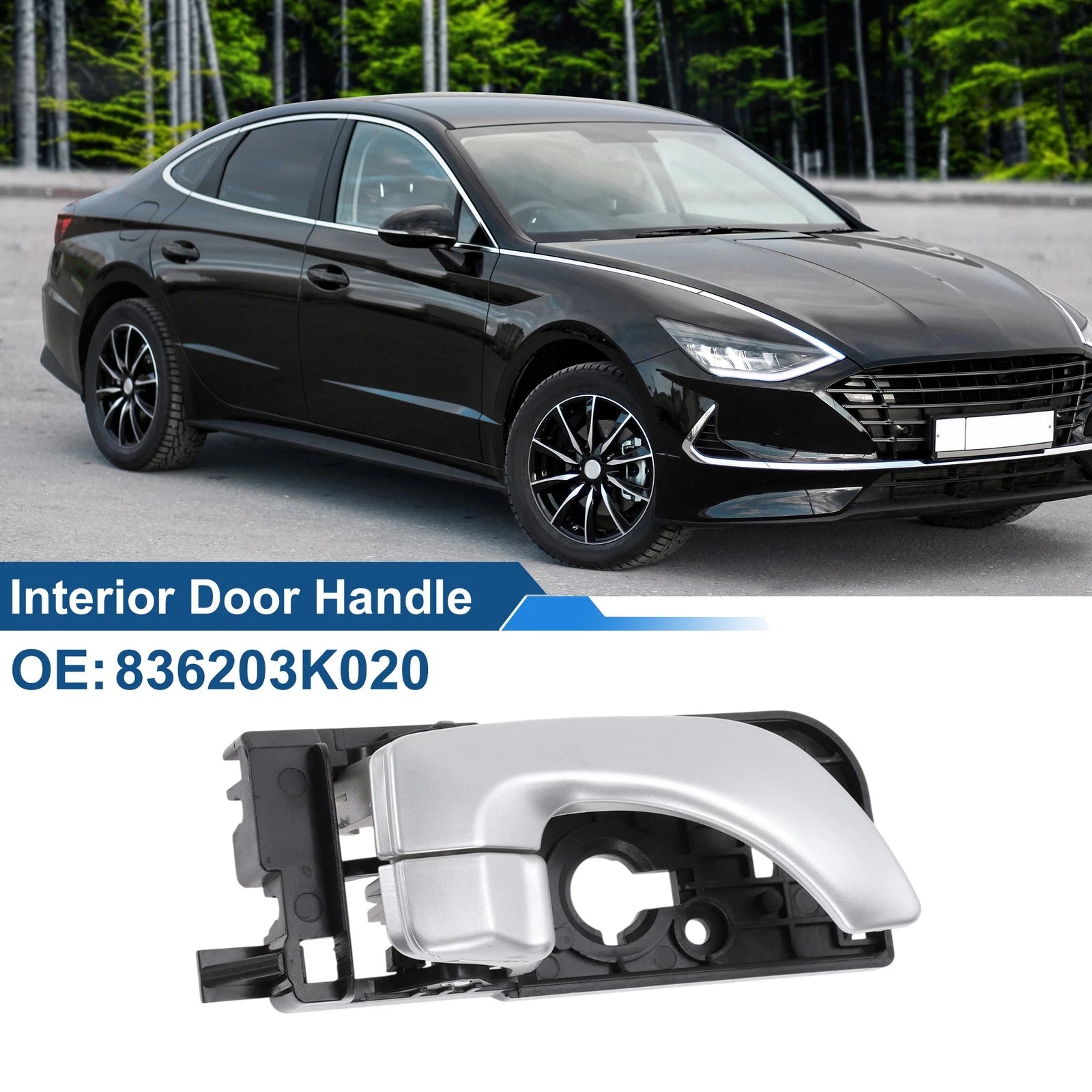 Rear Right Passenger Side Interior Door Handle Replacement for Hyundai Sonata (2015–2019)
