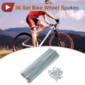 Bicycle Spokes 197mm 36 Set 45 Steel Galvanized for 12G Wheel