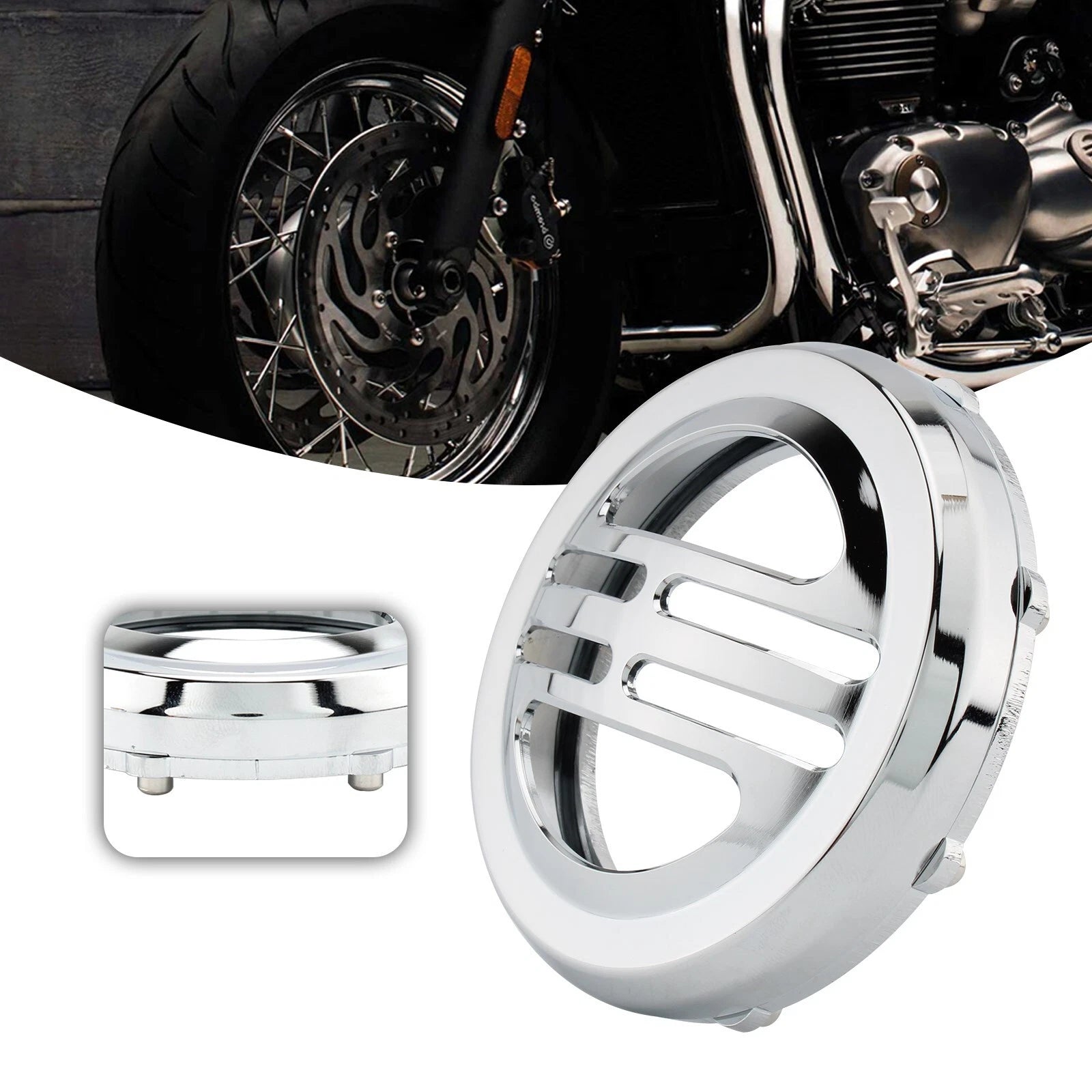 Horn Cover for Triumph Bobber T120 T100 Street Twin (Universal, Chrome)