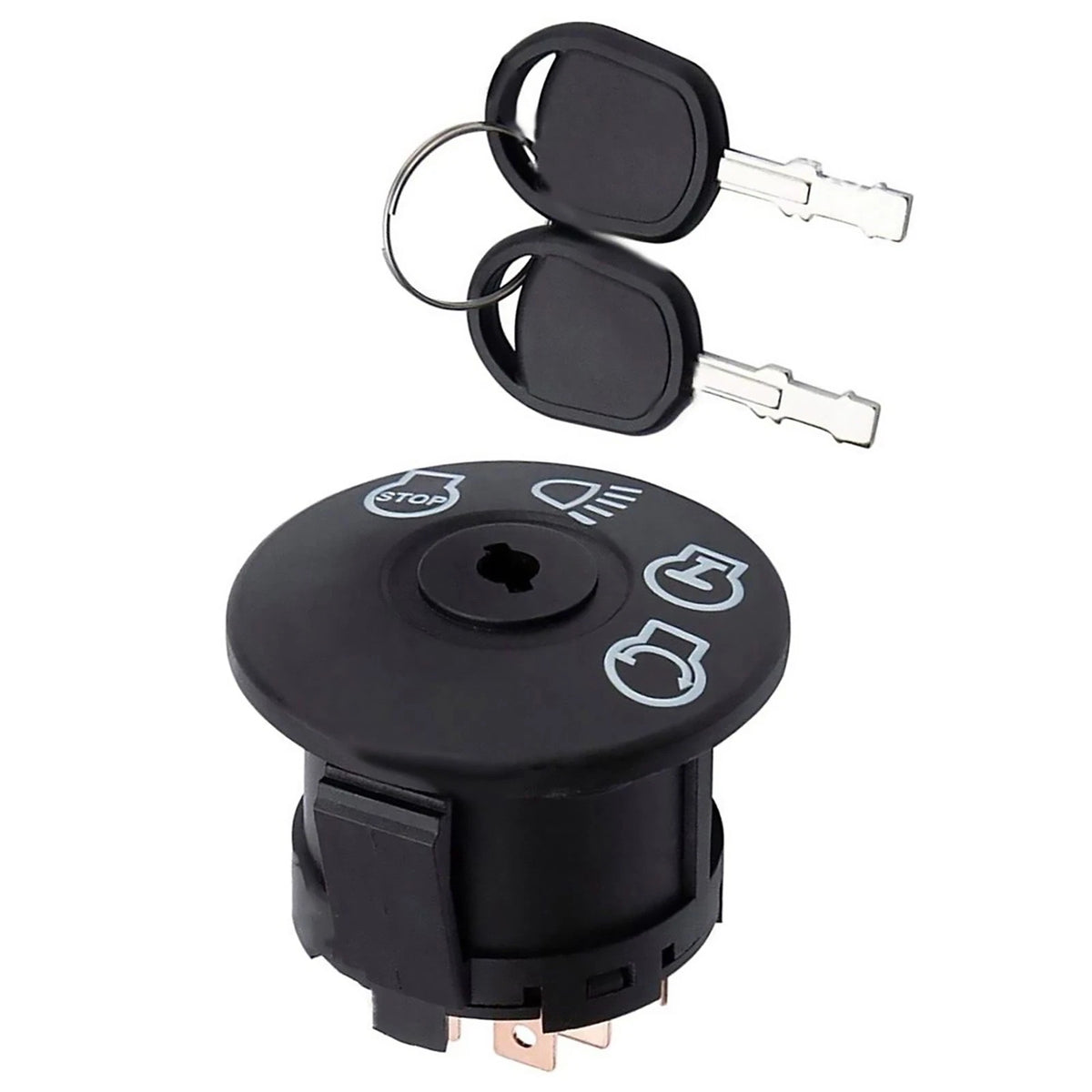 7-Pin Black Starter Ignition Switch with 2 Keys for John Deere 155C/L100/L105