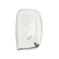 Smart Car Key Case TPU Silicone White Silver for Hyundai i10 (2014–2020)