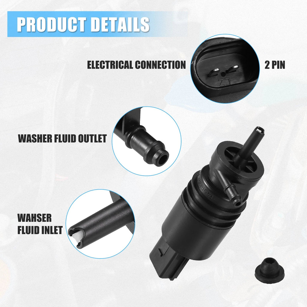 Windshield Washer Pump Motor Replacement for BMW 528i (2011–2016)