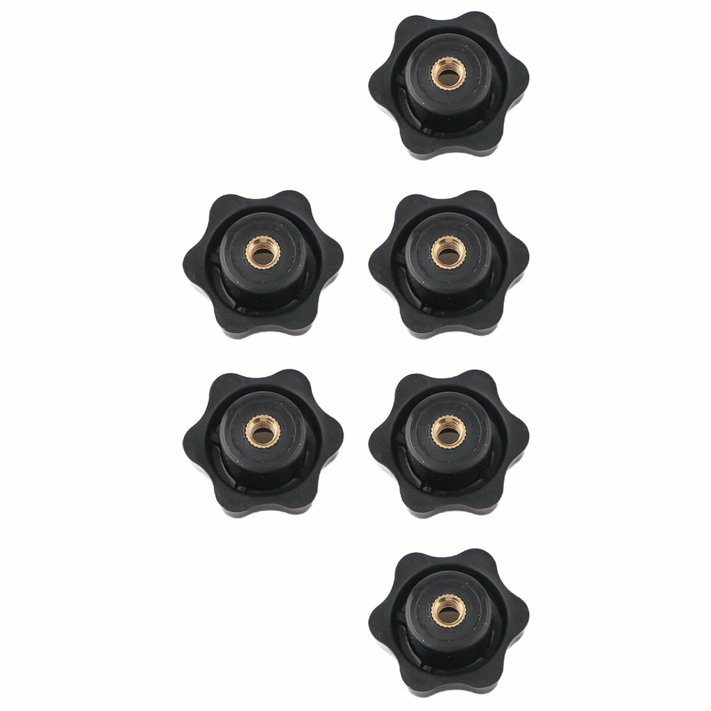 6PCS M6 38mm Clamping Nuts for Machines - Black