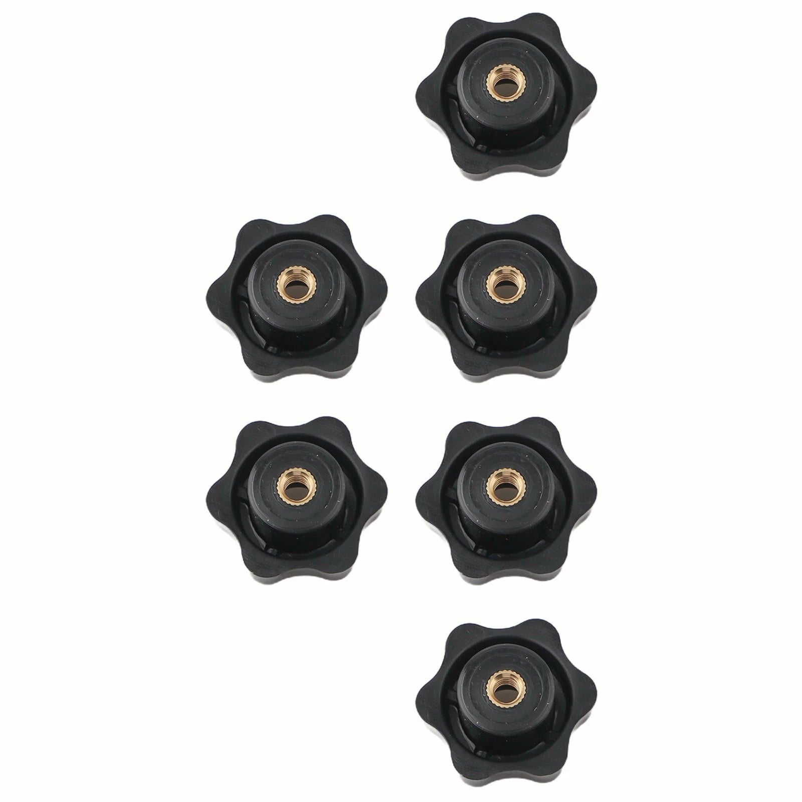 6PCS M6 38mm Clamping Nuts for Machines - Black