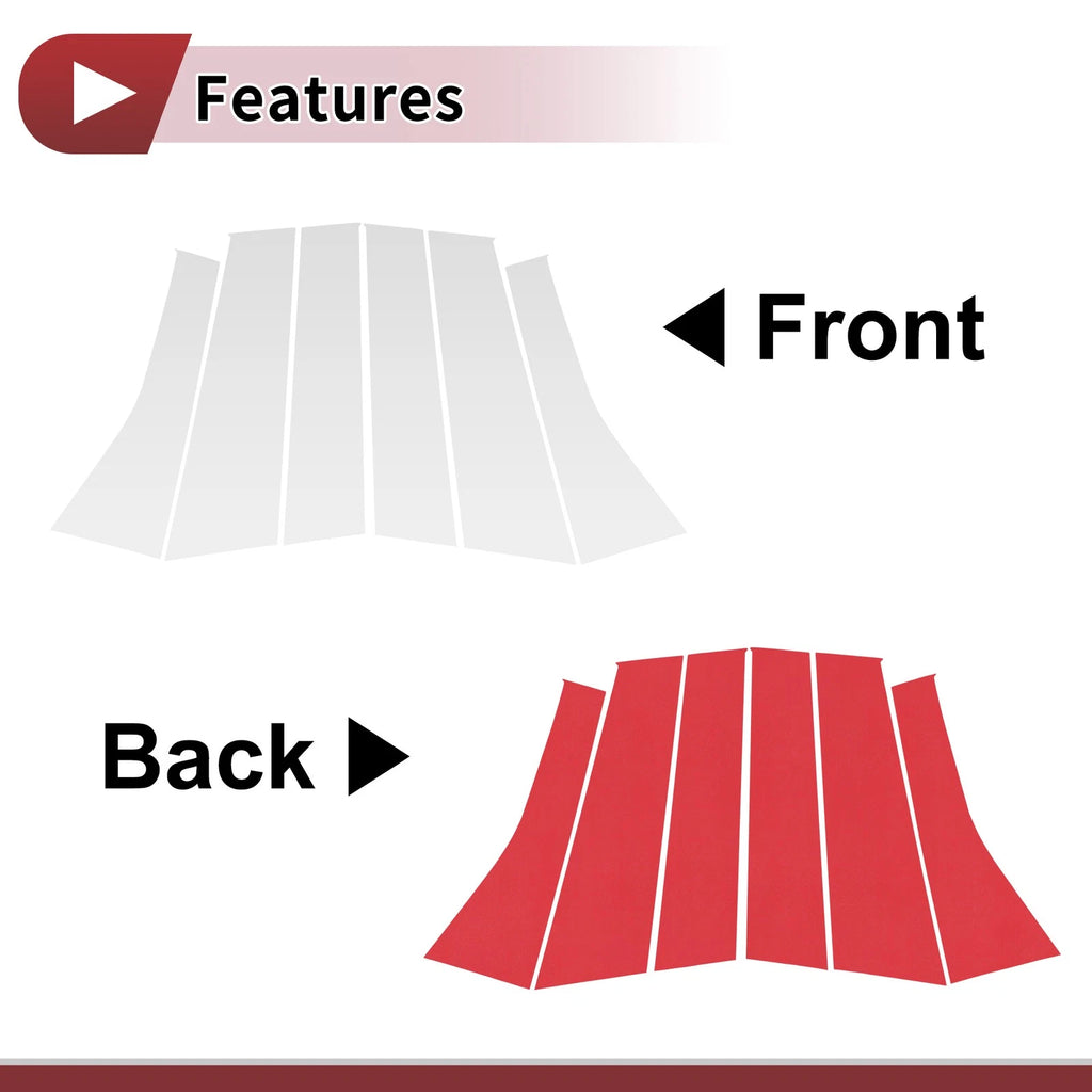 Door Pillar Window Trim Front Rear Left Right for Mitsubishi Outlander (2005–2012)