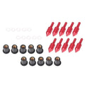 10 Pcs Motorcycle Red Aluminum Windshield Bolt Kit Windscreen Screws Well Nuts