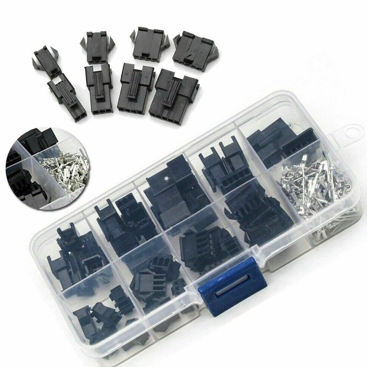 200Pcs JST 2.54mm SM-Type Terminal Cable Connector Plug