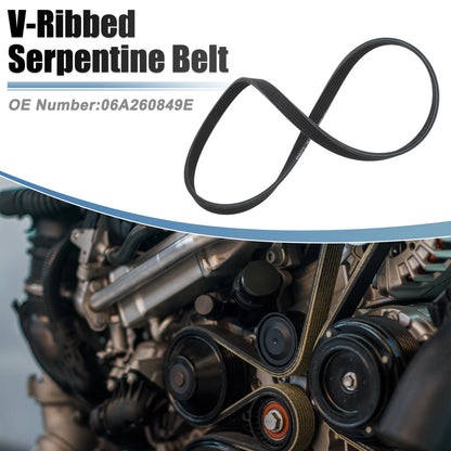 V-Ribbed Serpentine Drive Belt Replacement for Volkswagen Jetta 2000–2005 2.0L