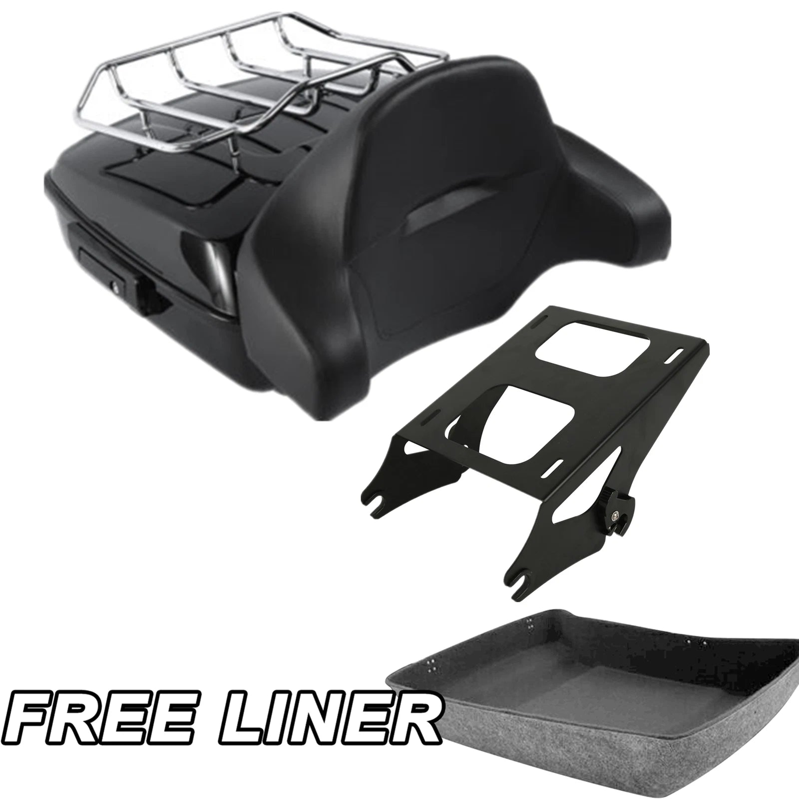 Trunk Backrest Pad Mount Rack for Harley Touring (2014–2025)
