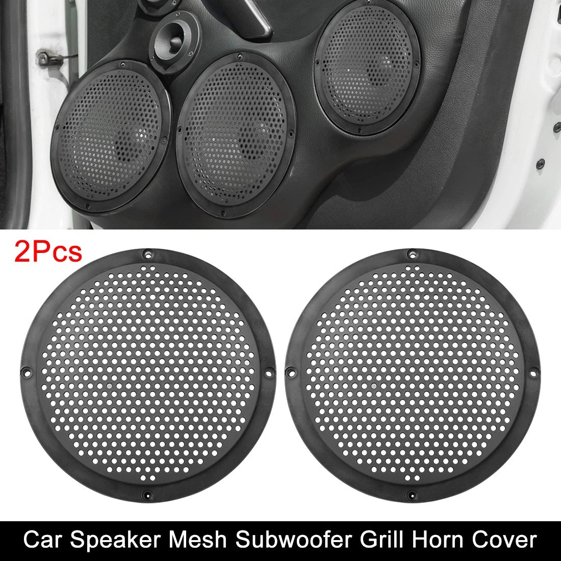 2X Speaker Cover Mesh for Car Audio Subwoofer (Universal Fit)