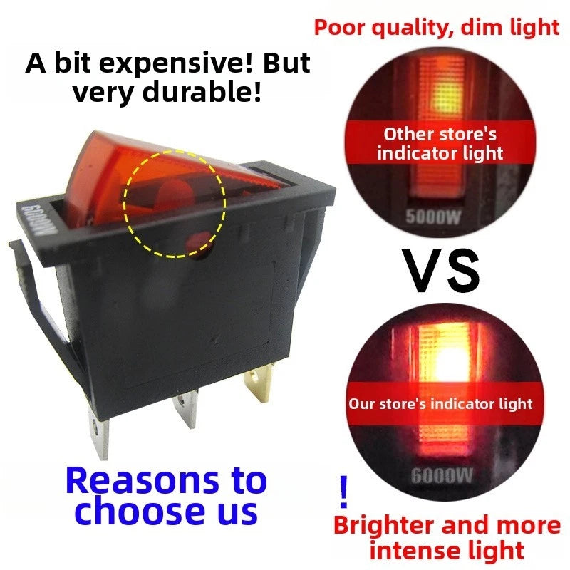 Light Button Switch for Electric Pans Boat Design (3.13cm)