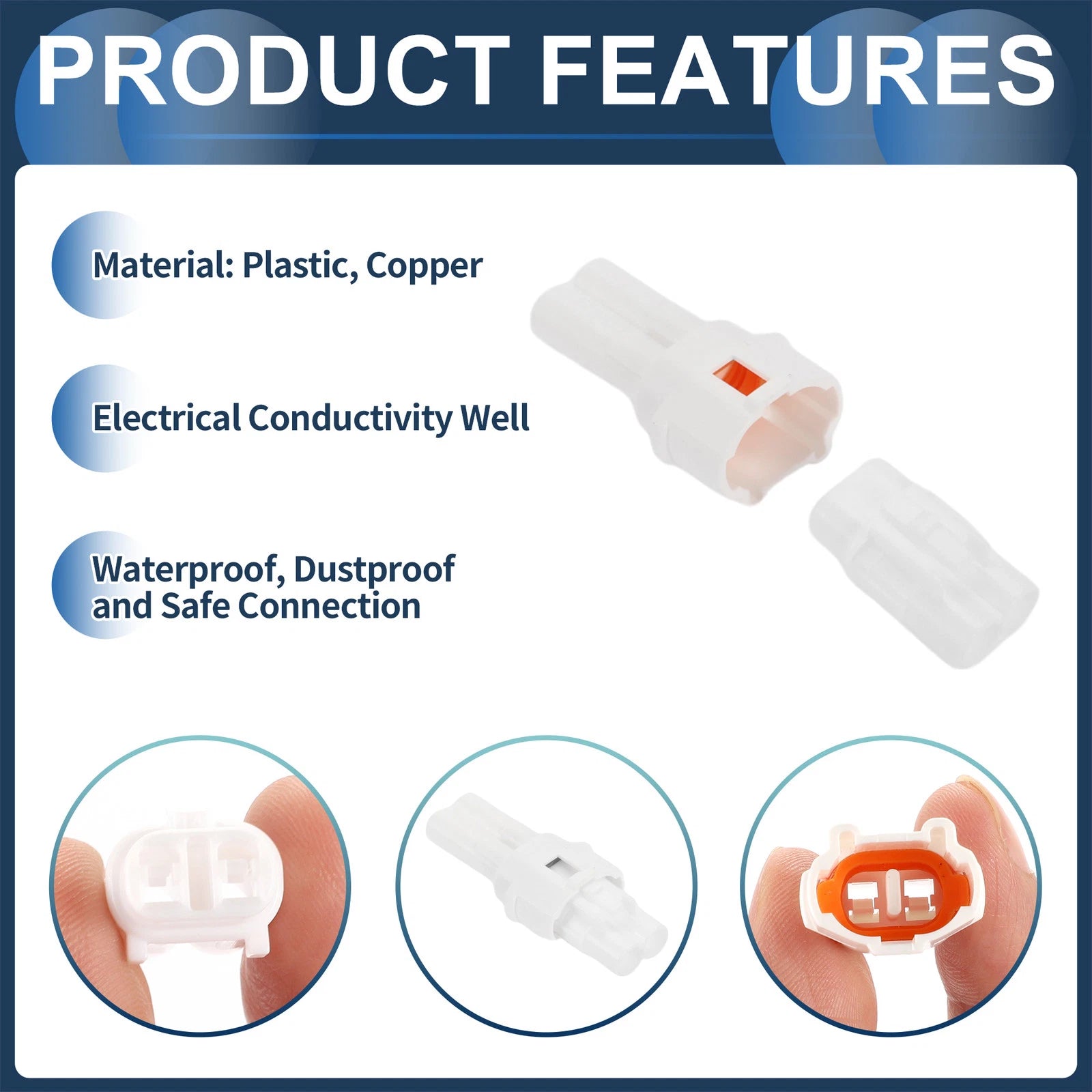 2Pin Waterproof Connector Plug for Honda