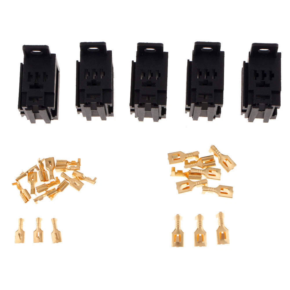 5Pin Car Relay Socket with Terminals for Various Vehicles (40A)