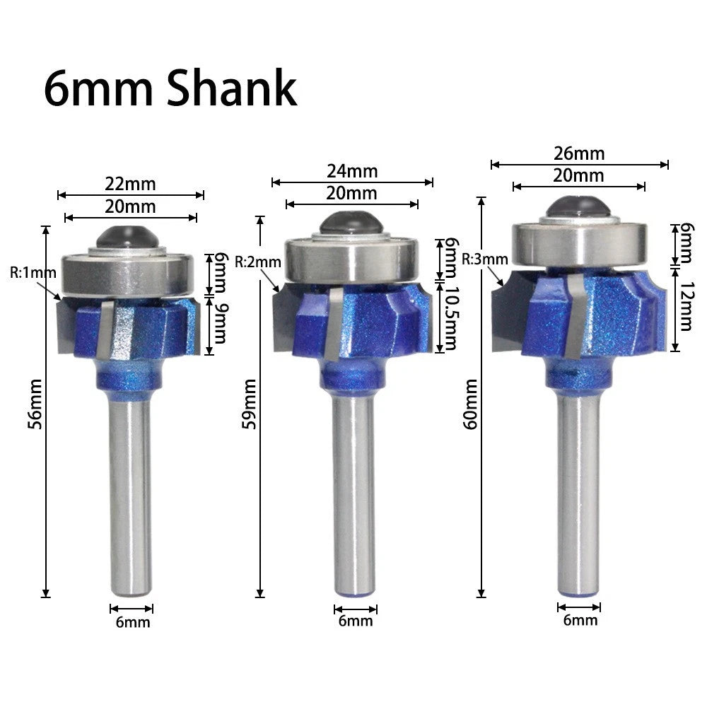 4 Teeth Router Bit for Woodworking Milling Cutter (6mm Shank)