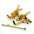 Aluminum Rearsets Footpegs Pedals for Suzuki GSX-R 600 750 (2011–2019) Gold T9
