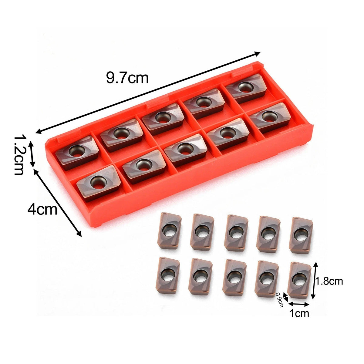 10pcs APMT1604PDER-H2 Indexable Carbide Inserts for Milling Cutter Blades