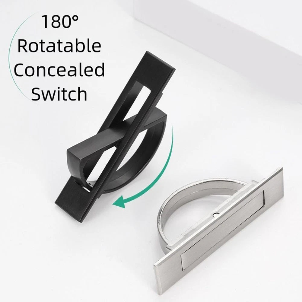 Concealed Handle for Cabinet Door - Recessed Design