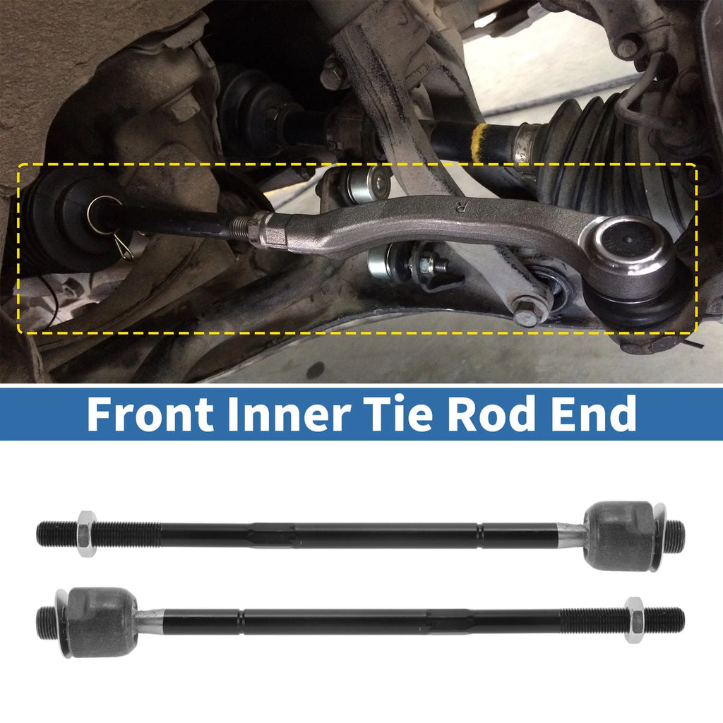 2 Pcs Front Inner Tie Rod End Links for Pontiac Montana (1999–2009)