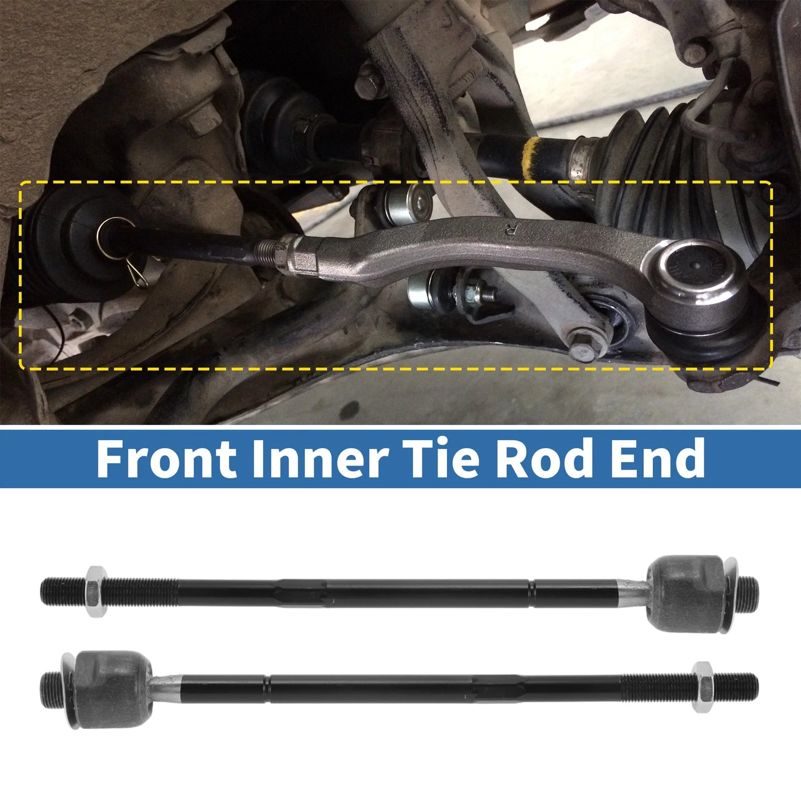 2 Pcs Front Inner Tie Rod End Links for Pontiac Montana (1999–2009)