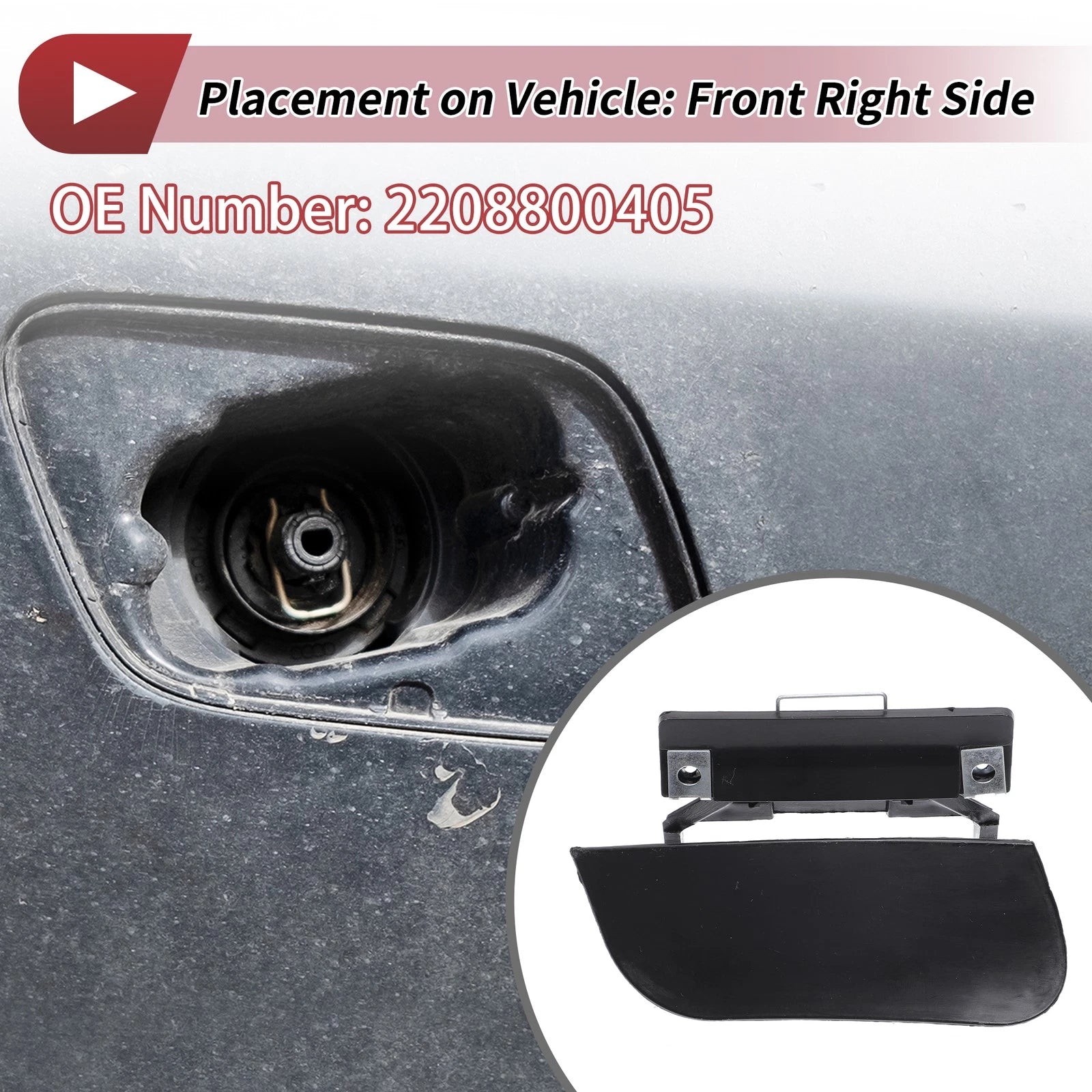 Front Right Headlight Washer Nozzle Cover Cap for Mercedes-Benz S55 (2007–2013)