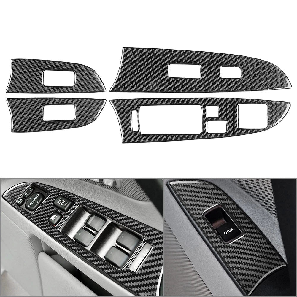 Carbon Fiber Window Lift Switch Panel Cover Trim for Lexus IS250 IS350 (2006–2013)