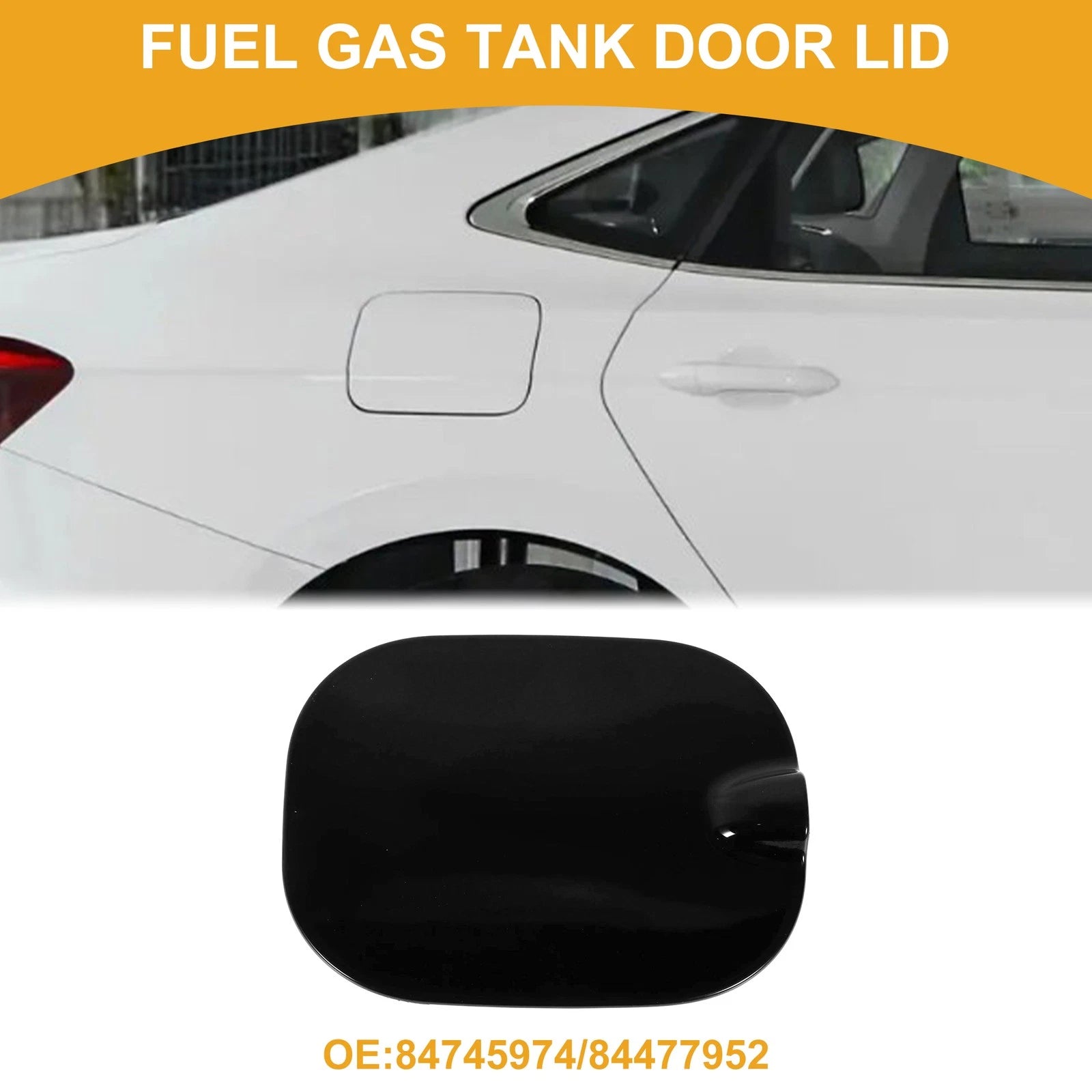 Fuel Tank Door Cap Replacement for Chevrolet Silverado 1500 (2019–2025) Black ABS