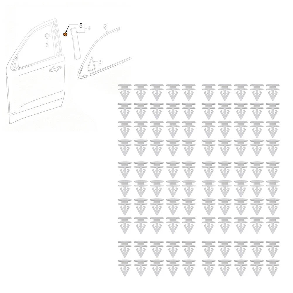 100pcs Door Panel Retainer Clips for Chevrolet (2000–2023)