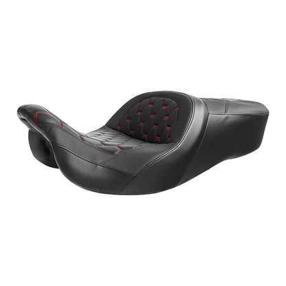 Gel Seat for Harley Road King Glide (2009–2023) Black/Red
