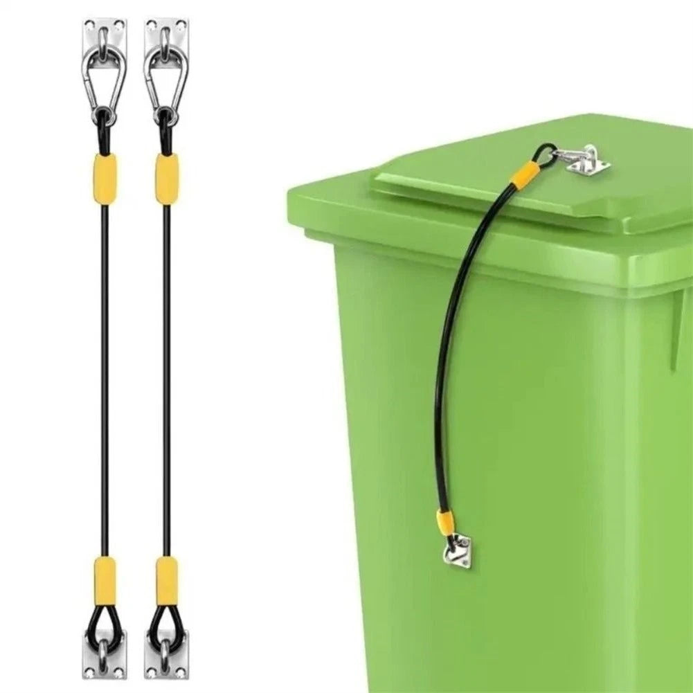 Stainless Steel Wire Rope Lid Lock for Round Square Trash Cans