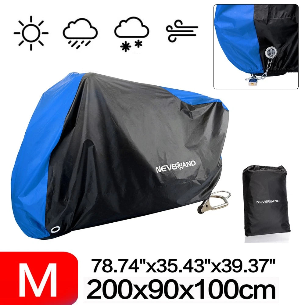 Waterproof Motorcycle Cover for All Makes and Models (Universal Fit)