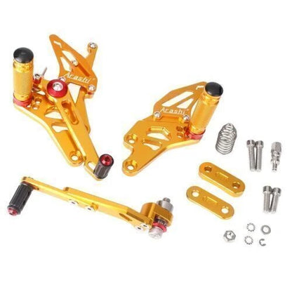 Adjustable Rearset Footpegs for Suzuki GSXR1000 (2009–2016) - Gold