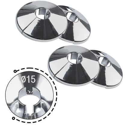 Set of 2 Chrome Radiator Pipe Covers for Automotive Applications